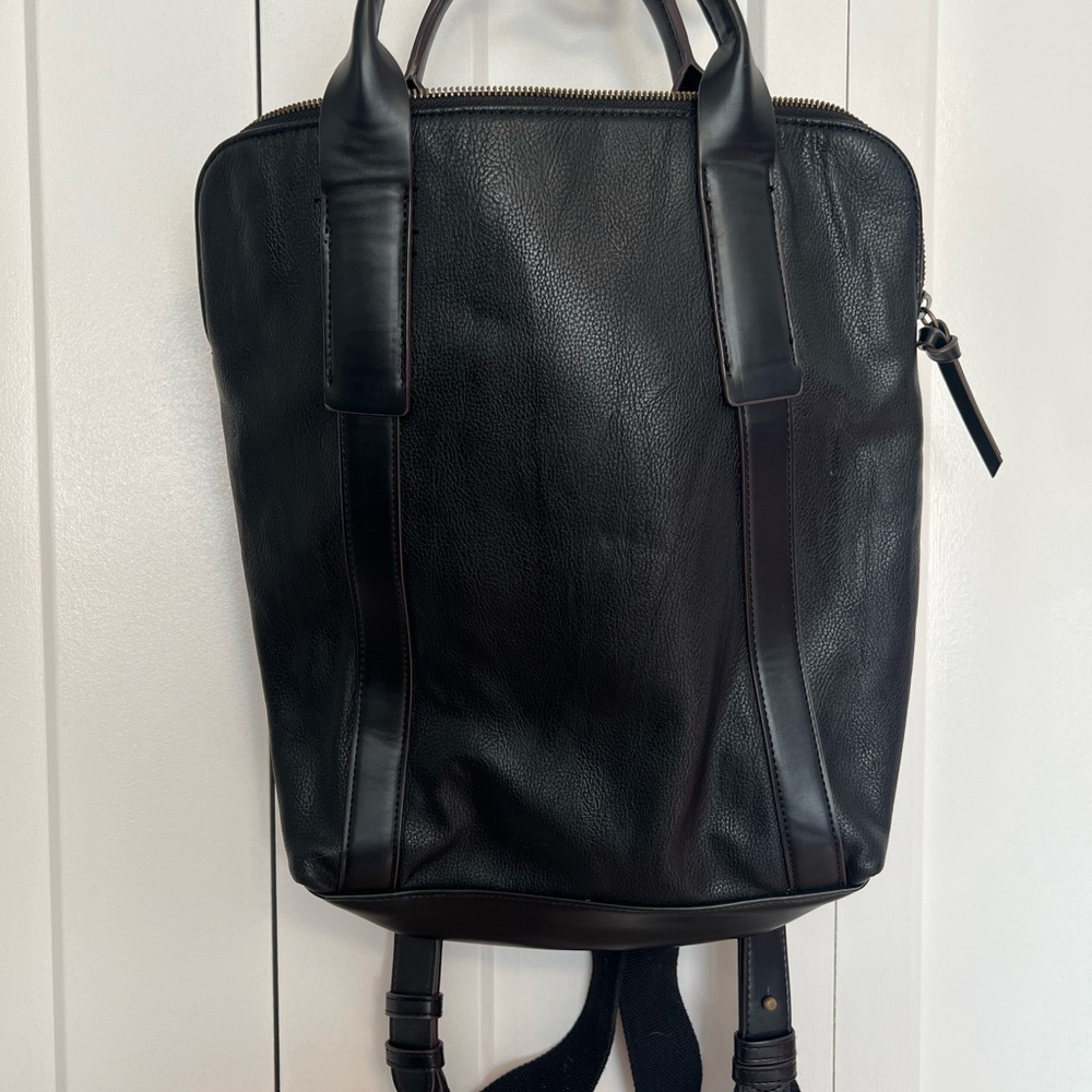 Black Leather Tote Bag/backpack